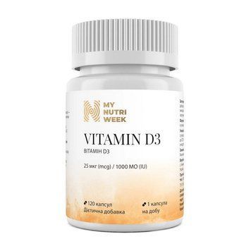 My Nutri Week Vitamin D3 1000IU (25 mcg) (120 caps)
