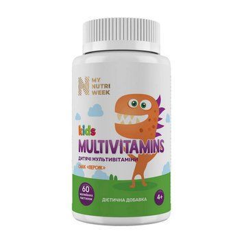 My Nutri Week Kids Multivitamins (60 jelly lozenges, peach)